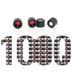 ALWSCI HPLC LC 8-425 Vial Caps Black PTFE Silicone Septa 1000pcs-0