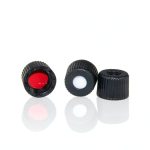 ALWSCI HPLC LC 8-425 Screw Thread Vial Caps, 8 mm, PTFE/Silicone Septa, Black, Polypropylene, 100 pcs/pk-0