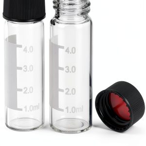 PATIKIL 4ml Autosampler Vial Glass PTFE/Silicone Septa 100pcs-0