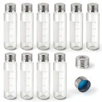PATIKIL Headspace Vial 10ml Borosilicate Glass PTFE Silicone Septa-0