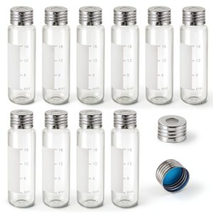 PATIKIL Headspace Vial 10ml Borosilicate Glass PTFE Silicone Septa-0