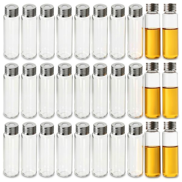 PATIKIL 20ml Glass Vials 100 Pack Autosampler Screw Top Borosilicate-0